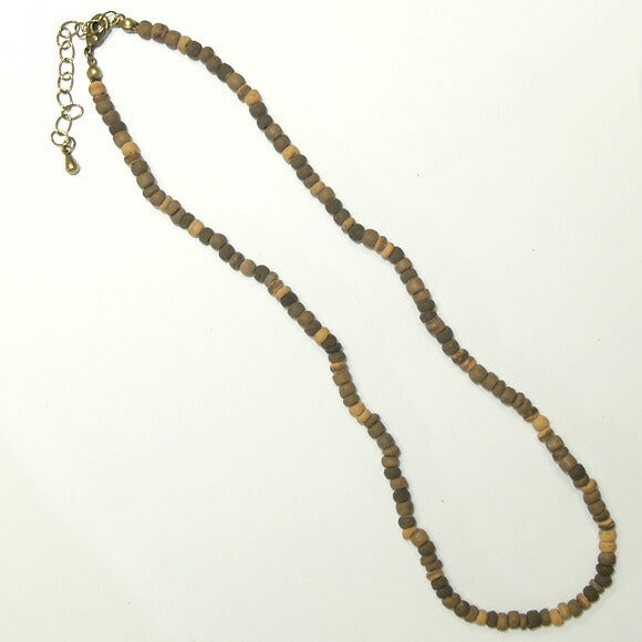 [Choose from 5 colors] Haru Nomura, Plant Dyeing Artist, Haruka Nomura, Wood Beads Necklace, Short [HN-003]