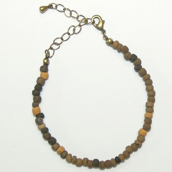 [Choose from 5 colors] Haru Nomura, Plant Dyeing Artist, Haruka Nomura, Wood Bead Bracelet [HN-004]