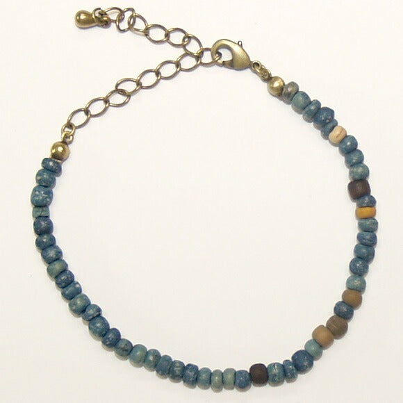 [Choose from 5 colors] Haru Nomura, Plant Dyeing Artist, Haruka Nomura, Wood Bead Bracelet [HN-004]
