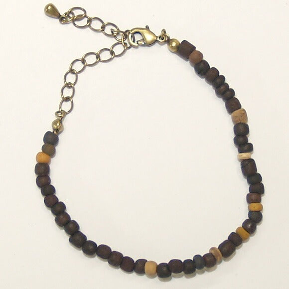 [Choose from 5 colors] Haru Nomura, Plant Dyeing Artist, Haruka Nomura, Wood Bead Bracelet [HN-004]