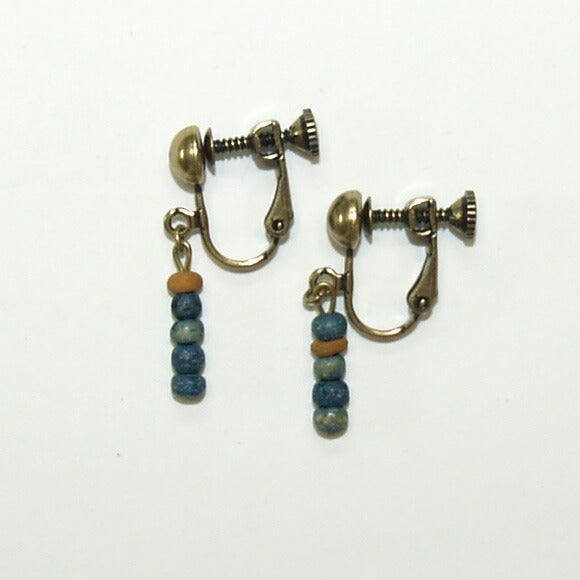 [5 colors in total, you can choose from earrings or earrings] haru nomura Vegetable dyeing artist Haruka Nomura Wood bead earrings・Pierce set of 2 [HN-005] 