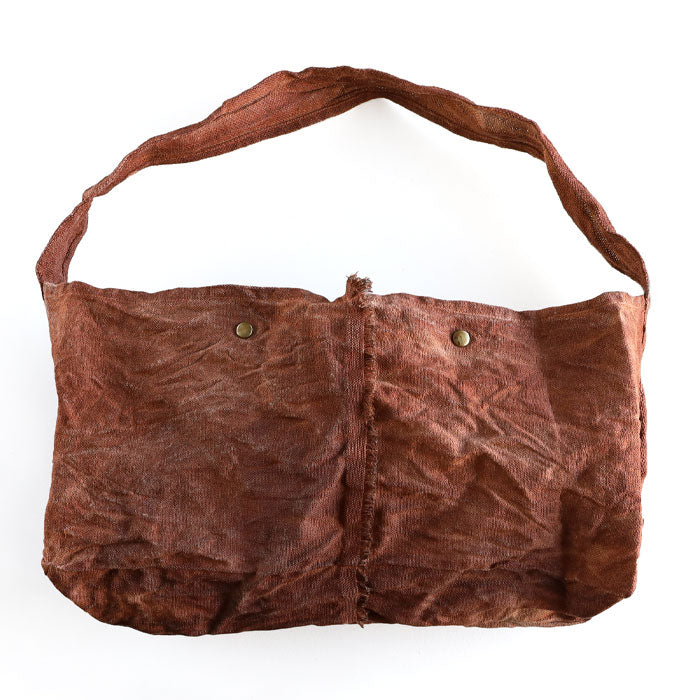 haru nomura Plant-dyed artist, Haruka Nomura Natural dyed linen bag “Travel bag” Brown [HNB-001-BR] 