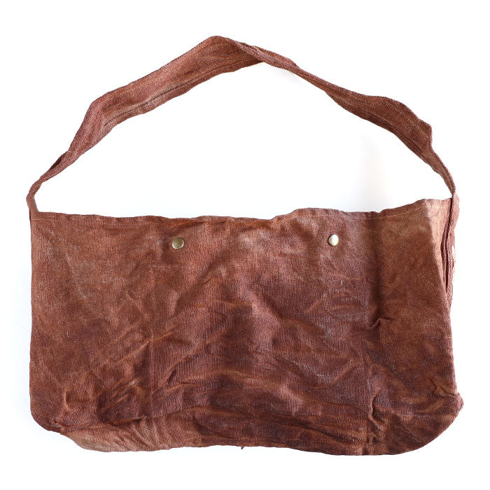 haru nomura Plant-dyed artist, Haruka Nomura Natural dyed linen bag “Travel bag” Brown [HNB-001-BR] 