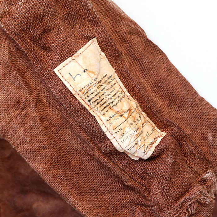 haru nomura Plant-dyed artist, Haruka Nomura Natural dyed linen bag “Travel bag” Brown [HNB-001-BR] 