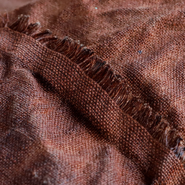 haru nomura Plant-dyed artist, Haruka Nomura Natural dyed linen bag “Travel bag” Brown [HNB-001-BR] 