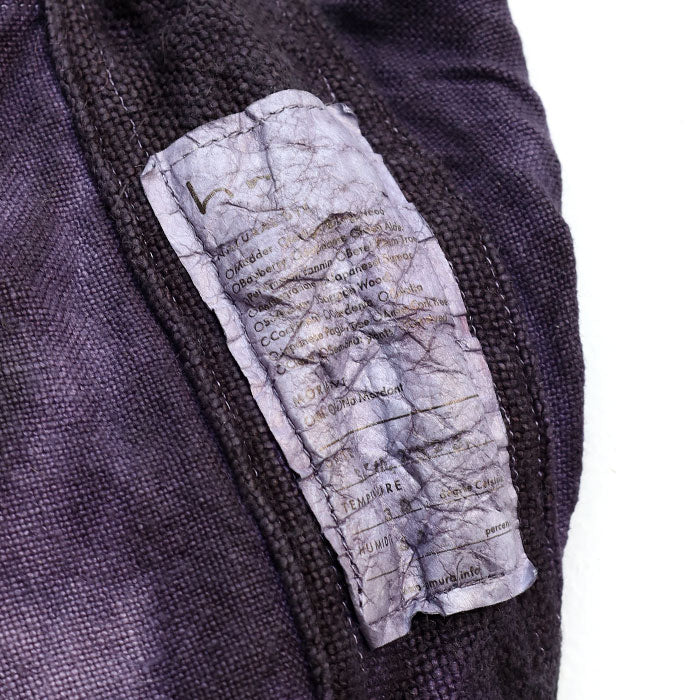 haru nomura Plant-dyed artist Haruka Nomura Natural dyed linen bag “Travel bag” Purple [HNB-001-PU] 