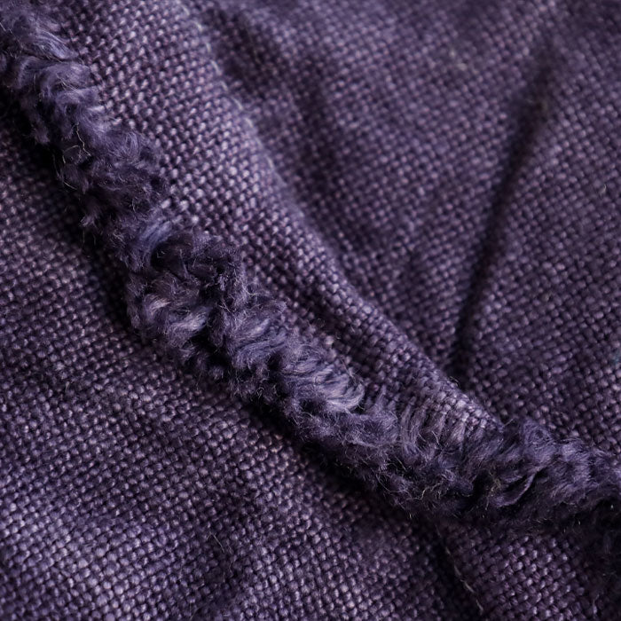 haru nomura Plant-dyed artist Haruka Nomura Natural dyed linen bag “Travel bag” Purple [HNB-001-PU] 