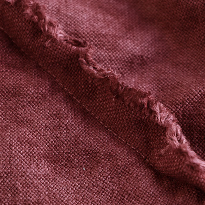 haru nomura Plant-dyed artist Haruka Nomura Natural dyed linen bag “Travel bag” Wine red [HNB-001-WIN] 