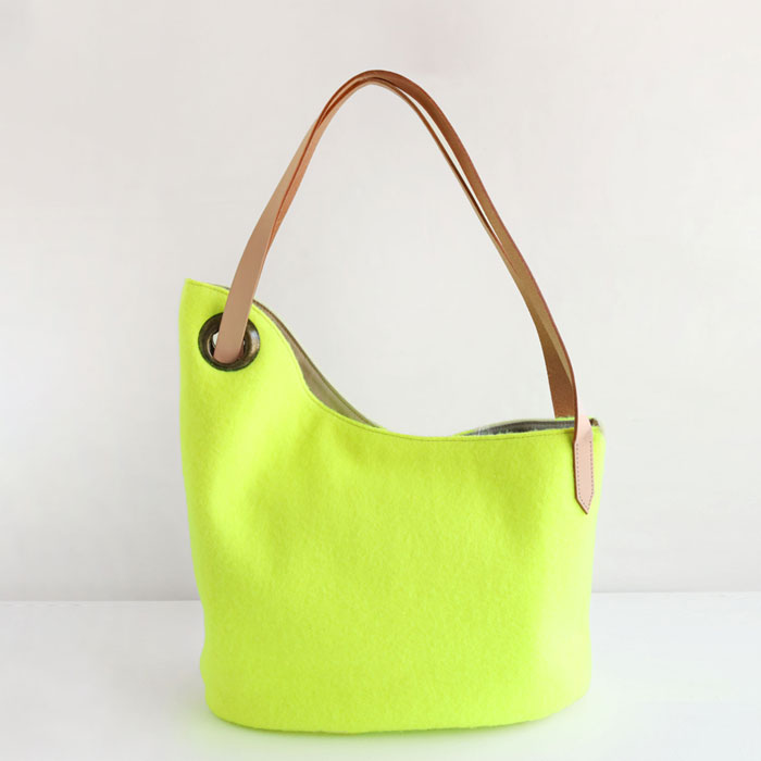 jidai Tennis Ball Felt Asymmetrical Tote Bag [J004] waji Upcycled Brand Bag Shoulder Bag A4 