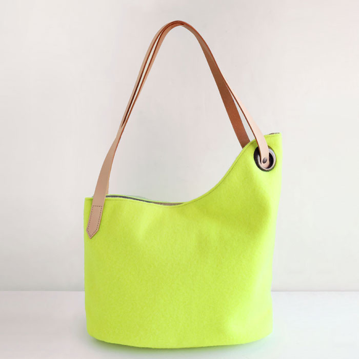 jidai Tennis Ball Felt Asymmetrical Tote Bag [J004] waji Upcycled Brand Bag Shoulder Bag A4 