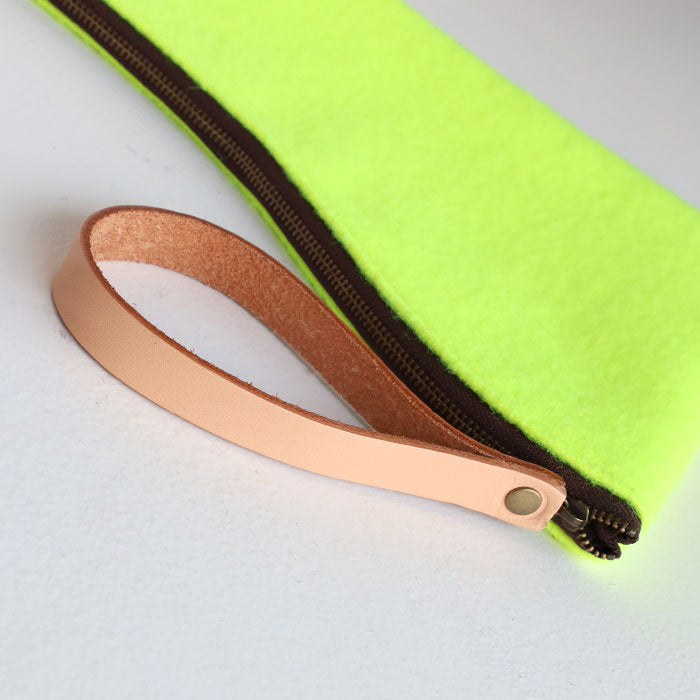 jidai Tennis Ball Felt Asymmetrical Pouch [J005] waji Upcycled Bag Brand Clutch Bag Cosmetic Pouch 