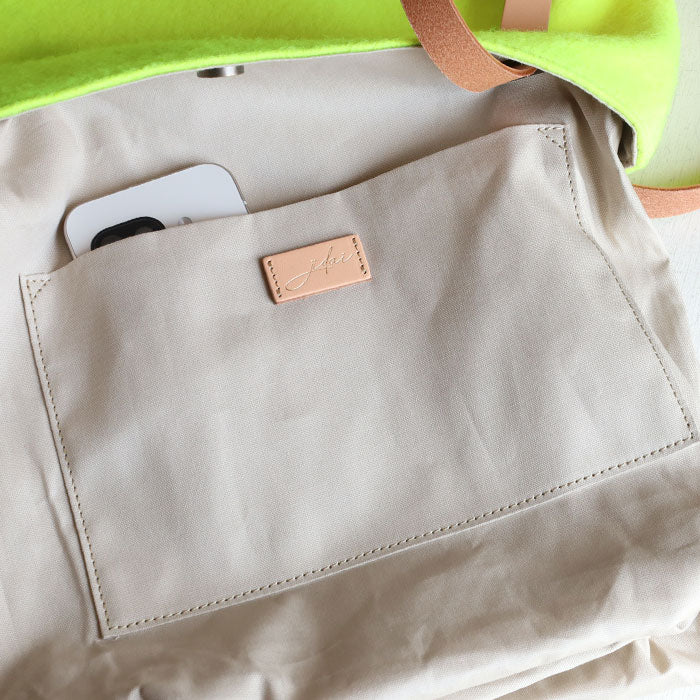 jidai Tennis Ball Felt Asymmetrical Backpack [J006] waji Upcycled Bag Brand A4 Backpack 