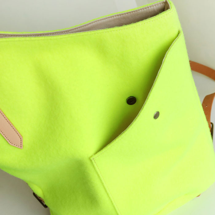 jidai Tennis Ball Felt Asymmetrical Backpack [J006] waji Upcycled Bag Brand A4 Backpack 