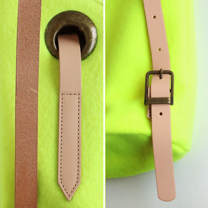 jidai(ジダイ) テニスボールフェルト アシンメトリーリュック [J006] waji アップサイクル バッグ ブランド A4 バックパック