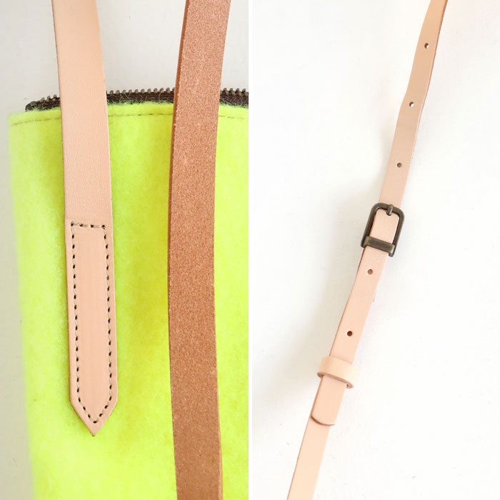 jidai(ジダイ) テニスボールフェルト アシンメトリーショルダーバッグ [J007] waji アップサイクル バッグ ブランド 肩掛け 斜めがけ