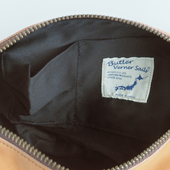 Butler Verner Sails(バトラーバーナーセイルズ)  馬革 ロール ショルダーバッグ メンズ レディース [JA-1059-22] 斜めがけ 肩掛け ポシェット ミニバッグ サコッシュ ボディバッグ 筒形