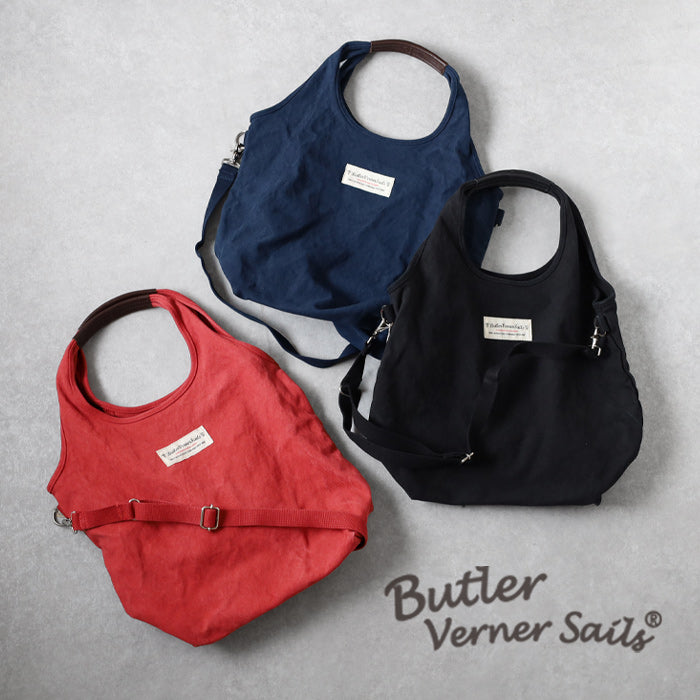 【4色からお選びいただけます】Butler Verner Sails(バトラーバーナーセイルズ) 2WAY トートバッグ 反応染め 6号キャンバス スレンダーハンドル [JA-1473-3]