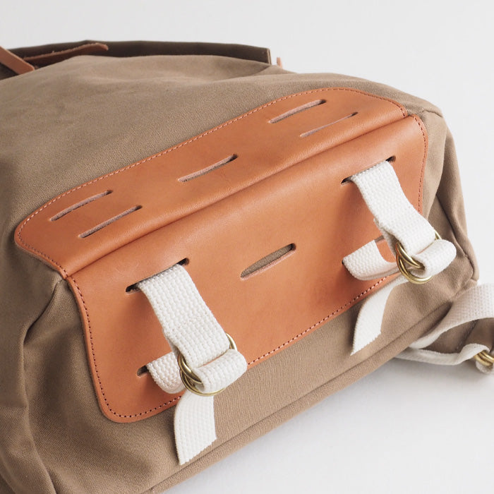 Butler Verner Sails No. 10 Paraffin Canvas Daypack Beige [JA-1509-2-BE] Women's Men's Canvas Lightweight Backpack 