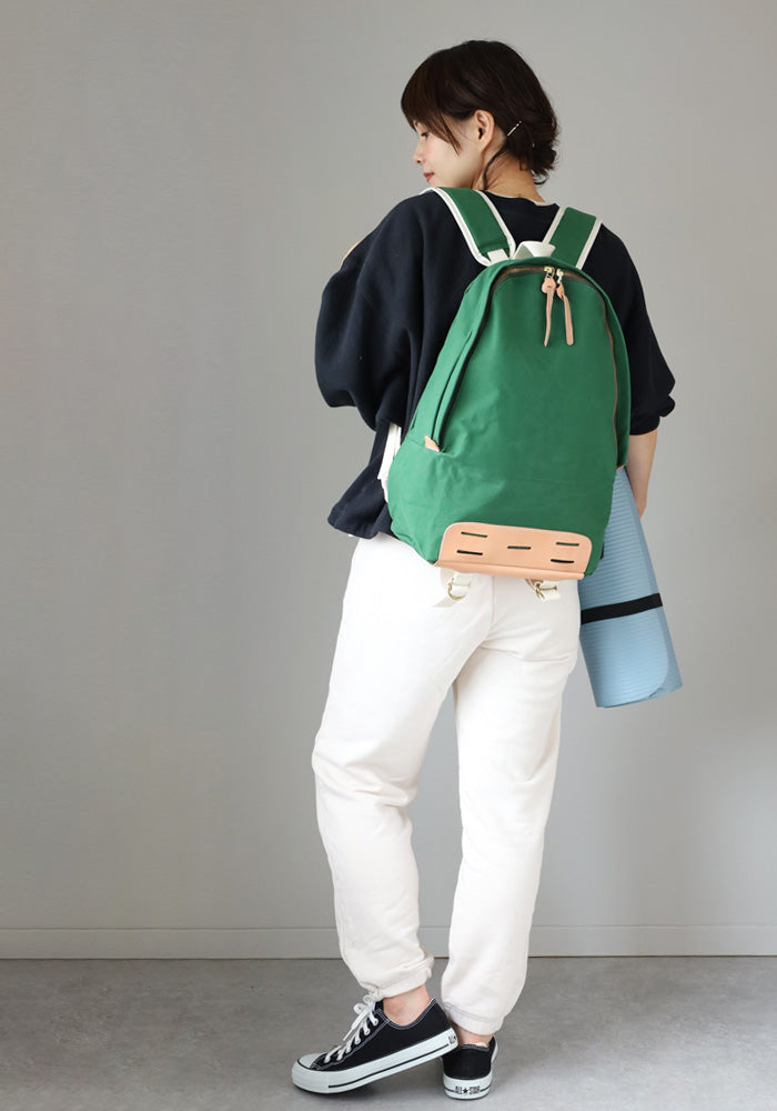 Butler Verner Sails No. 10 Paraffin Canvas Daypack Green [JA-1509-2-GR] Women's Men's Canvas Lightweight Backpack 