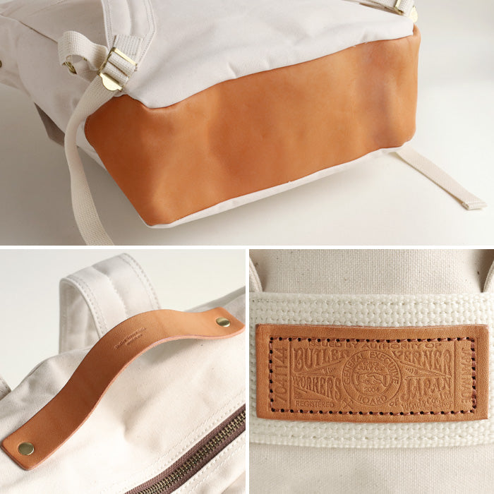 [2 colors] Butler Verner Sails No. 10 Paraffin Canvas Open Zipper Backpack [JA-1611] Women's Men's Canvas Lightweight B4 Backpack 