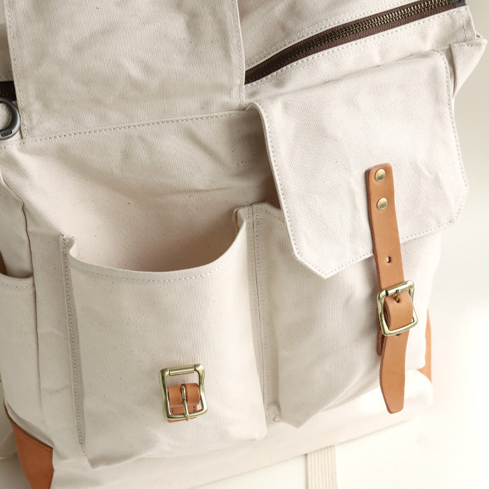 [2 colors] Butler Verner Sails No. 10 Paraffin Canvas Open Zipper Backpack [JA-1611] Women's Men's Canvas Lightweight B4 Backpack 