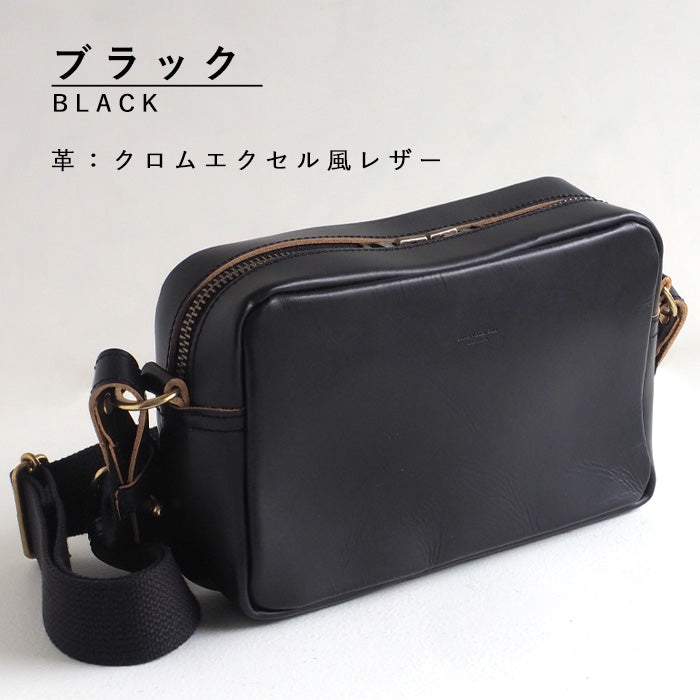 ★ハンドメイド★日本製★本革★横型・ショルダーバッグ★新品★クロ色★タブレット★ ☆ハンドメイド☆日本製☆ソフト本革☆タブレット☆斜め掛けショルダー