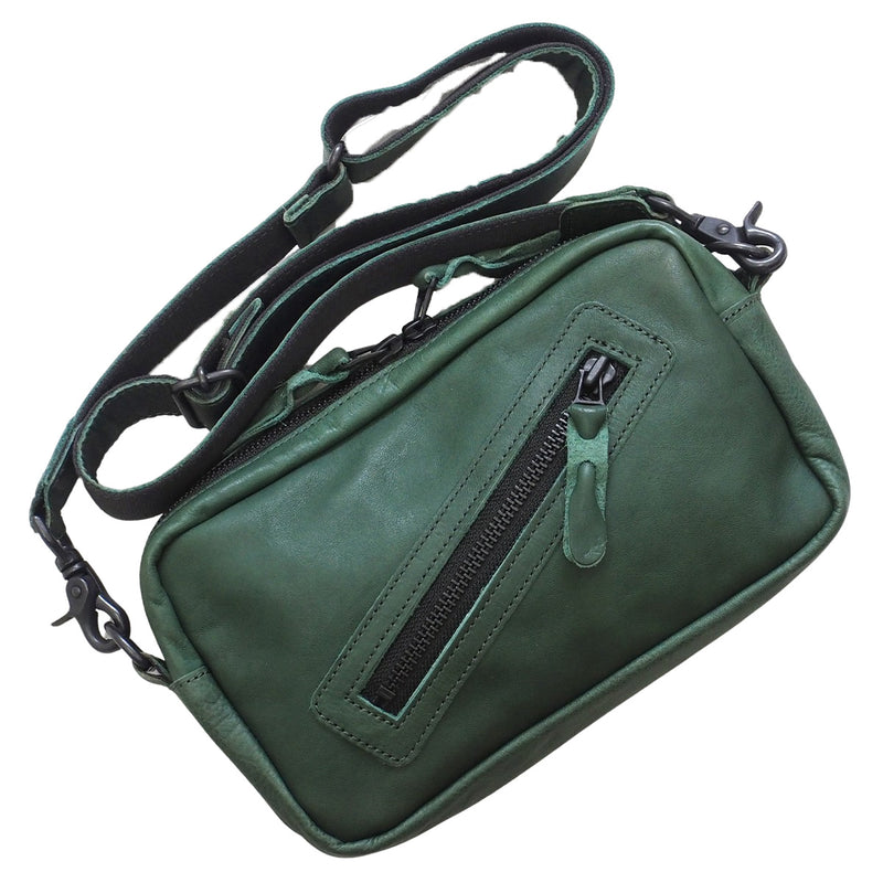 Butler Verner Sails(バトラーバーナーセイルズ)馬革 スクエアジップ ショルダーバッグ メンズ レディース 男女兼用 [JA-2427-22] 斜めがけ 肩掛け ポシェット ミニバッグ サコッシュ ボディバッグ シンプル 小さめ