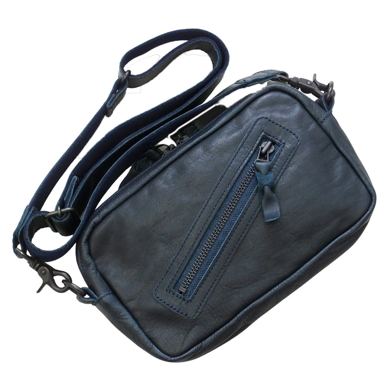 Butler Verner Sails(バトラーバーナーセイルズ)馬革 スクエアジップ ショルダーバッグ メンズ レディース 男女兼用 [JA-2427-22] 斜めがけ 肩掛け ポシェット ミニバッグ サコッシュ ボディバッグ シンプル 小さめ