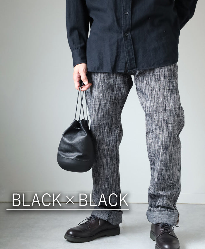 【2色】Butler Verner Sails（バトラーバーナーセイルズ）栃木レザー DARUMA 巾着バッグ [JA-2635]