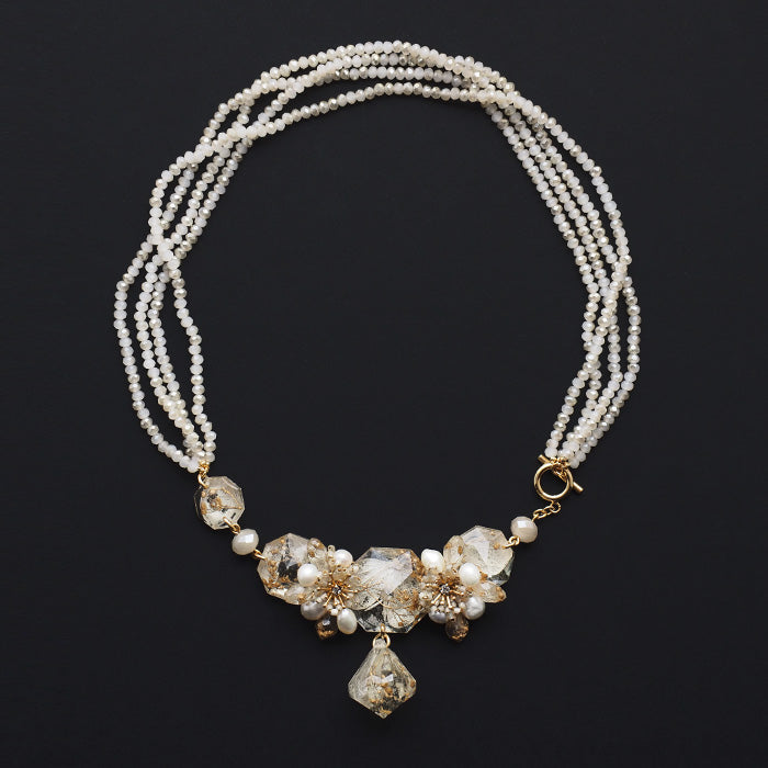 jouer avec moa? Handmade resin necklace "Back Alley Serenade" [JAM-04] Resin accessories for women 