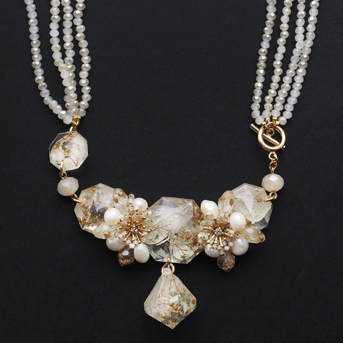 jouer avec moa? Handmade resin necklace "Back Alley Serenade" [JAM-04] Resin accessories for women 