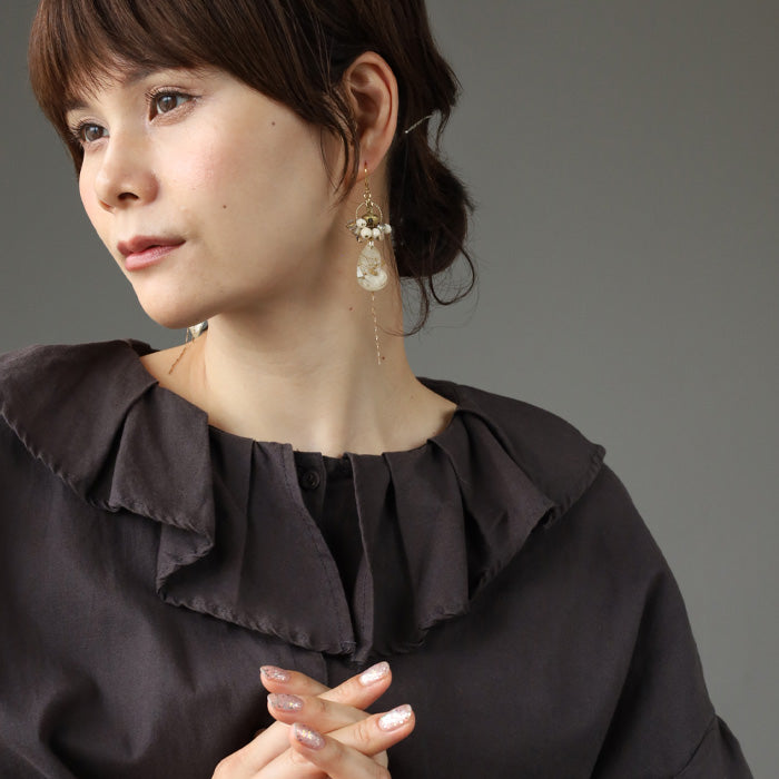 jouer avec moa? Handmade resin earrings "Pas de Deux" [JAM-09] Resin accessories for women