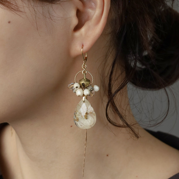 jouer avec moa? Handmade resin pierced earrings "Pas de deux" [JAM-09] Resin accessories ladies 