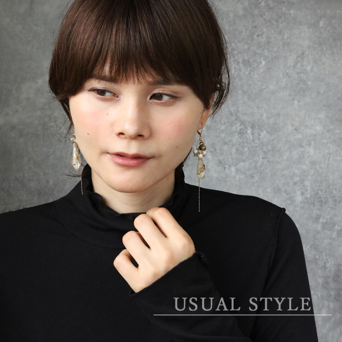 jouer avec moa? Handmade resin earrings "Pas de Deux" [JAM-09] Resin accessories for women