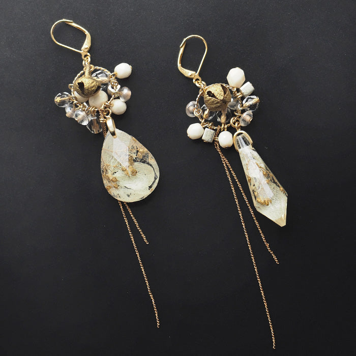 jouer avec moa? Handmade resin earrings "Pas de Deux" [JAM-09] Resin accessories for women