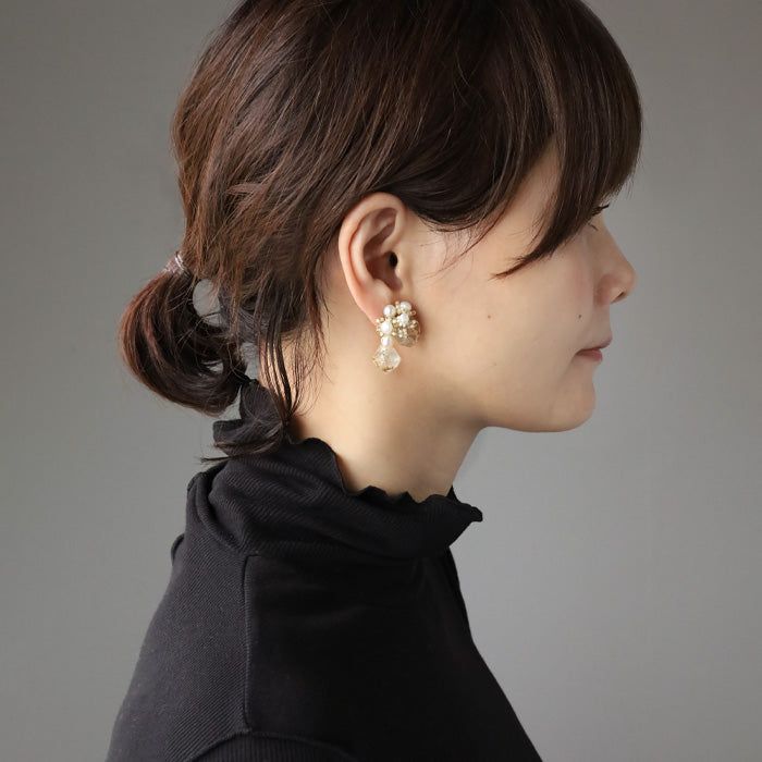 jouer avec moa? Handmade resin earrings "Star Orbit" [JAM-10] Resin accessories for women