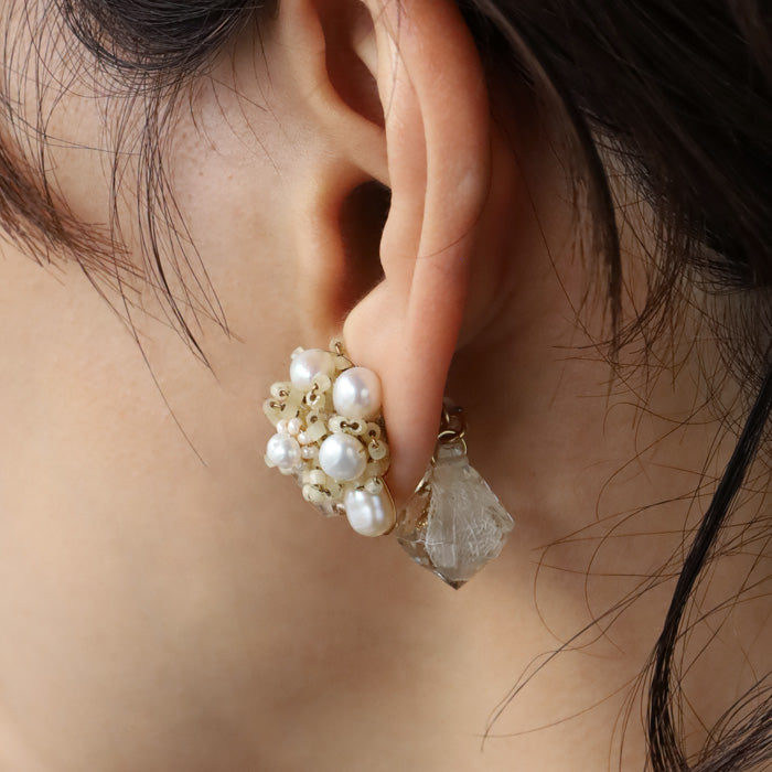 jouer avec moa? Handmade resin earrings "Star Orbit" [JAM-10] Resin accessories for women