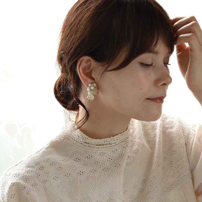 jouer avec moa? Handmade resin earrings "Star Orbit" [JAM-10] Resin accessories for women