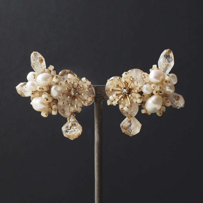 jouer avec moa? Handmade Resin Earrings "Small Bouquet" [JAM-11] Resin Accessories Ladies 