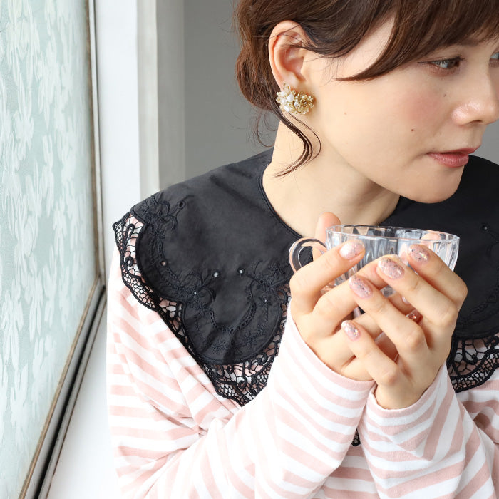 jouer avec moa? Handmade resin earrings "Small bouquet" [JAM-11] Resin accessories for women