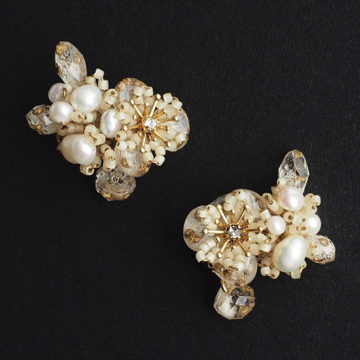 jouer avec moa? Handmade resin earrings "Small bouquet" [JAM-11] Resin accessories for women