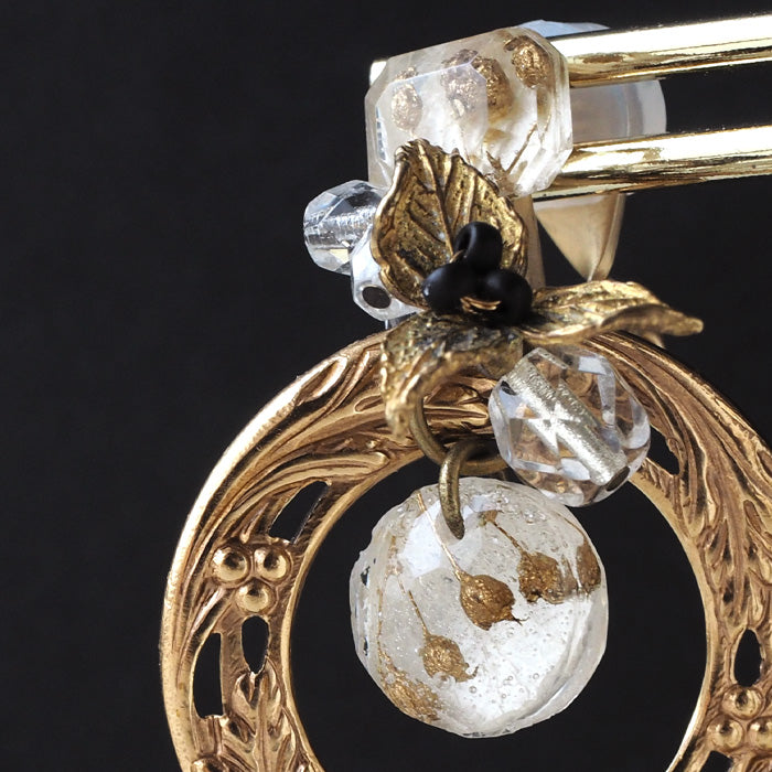 jouer avec moa? Handmade resin earrings "Circle of Light" [JAM-12] Resin accessories for women