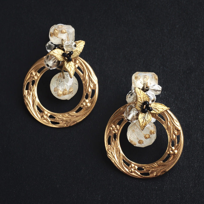 jouer avec moa? Handmade resin earrings "Circle of Light" [JAM-12] Resin accessories for women