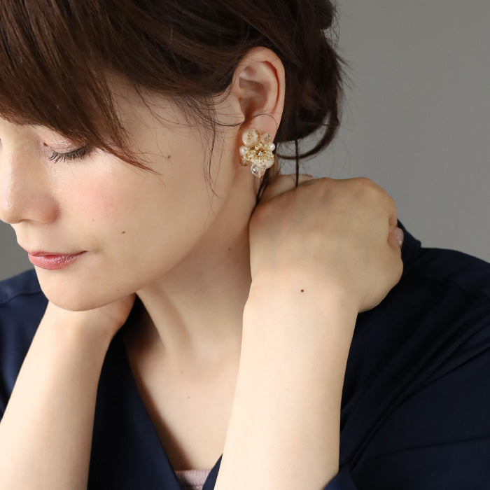 jouer avec moa?（ジュエ・アヴェック・ モア？）ハンドメイド樹脂 ピアス イヤリング 「星編み機」 [JAM-14] レジン アクセサリー レディース