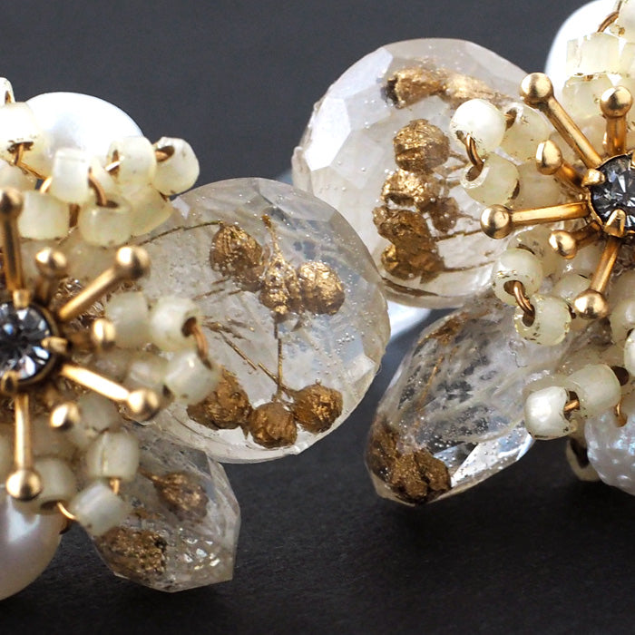 jouer avec moa? Handmade resin pierced earrings "star knitting machine" [JAM-14] resin accessories ladies 