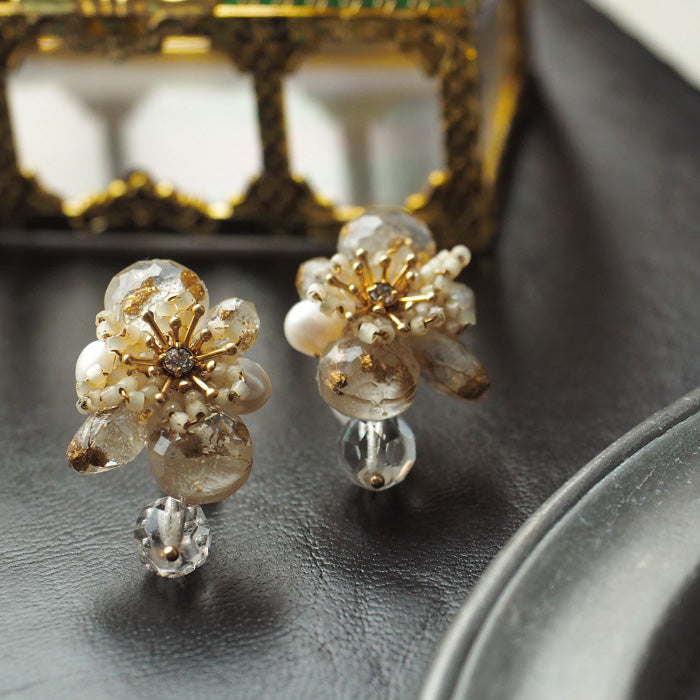 jouer avec moa?（ジュエ・アヴェック・ モア？）ハンドメイド樹脂 ピアス イヤリング 「星編み機」 [JAM-14] レジン アクセサリー レディース