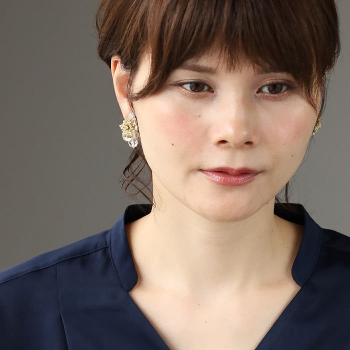 jouer avec moa?（ジュエ・アヴェック・ モア？）ハンドメイド樹脂 ピアス イヤリング 「星編み機」 [JAM-14] レジン アクセサリー レディース