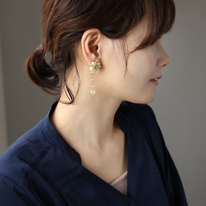 jouer avec moa? Handmade resin pierced earrings "Sleeping magic" [JAM-15] Resin accessories ladies 