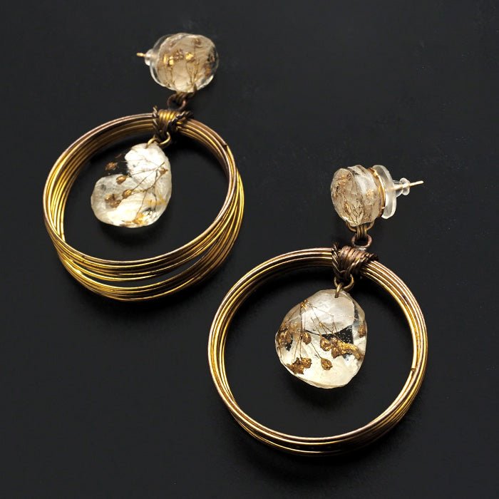 jouer avec moa? Handmade resin earrings "Moonlight" [JAM-17] Resin accessories for women