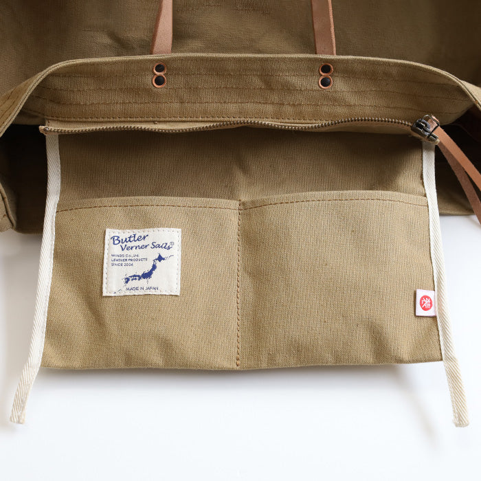 [Choose from 2 colors] Butler Verner Sails High Density Selvedge Canvas 2WAY Shoulder Bag Women's Men's [JI-2674] 